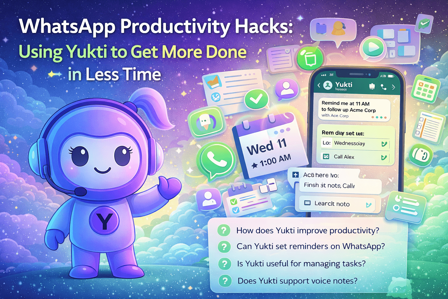 WhatsApp Productivity Hacks: Using Yukti to Get More Done in Less Time